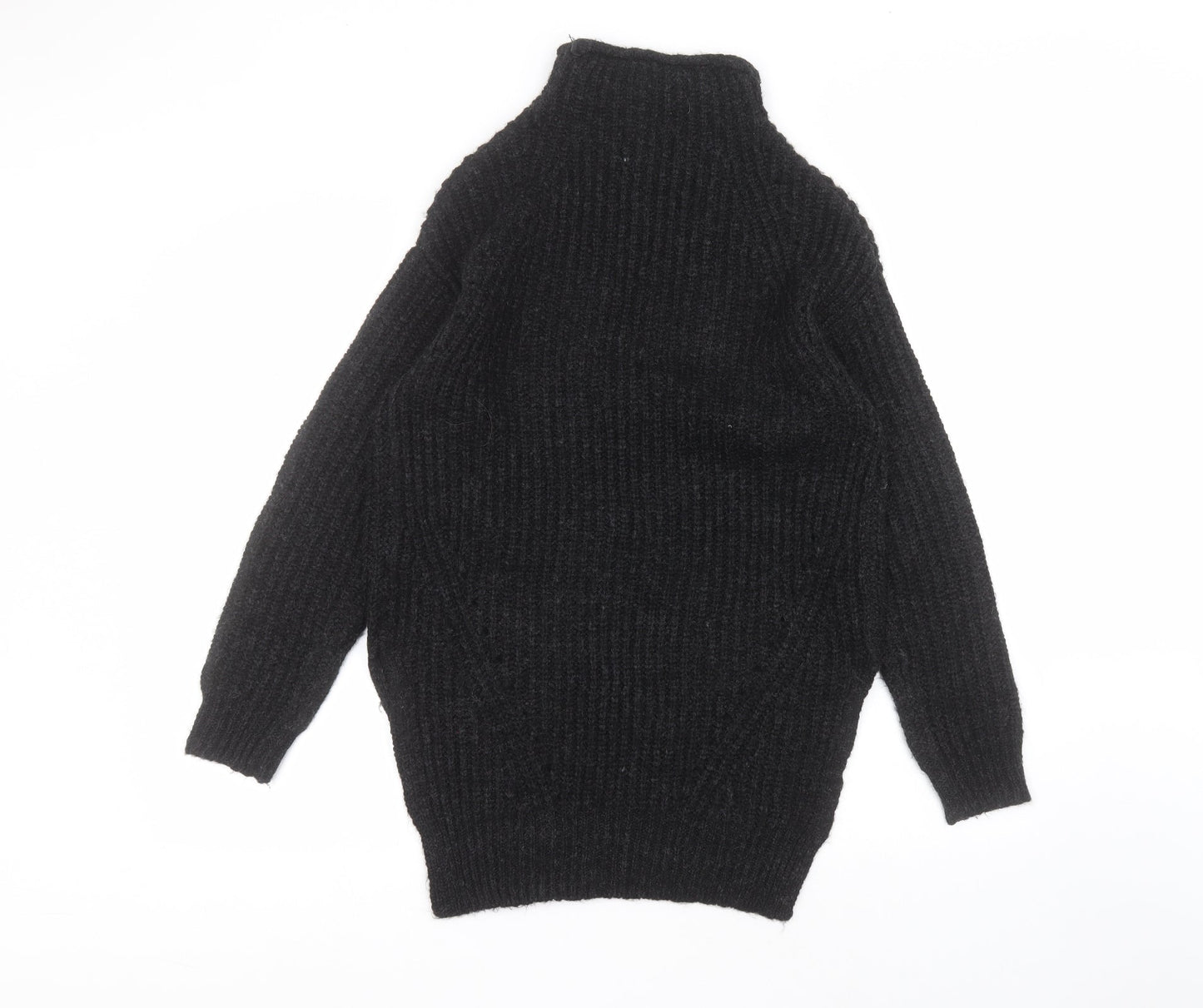 Matalan Womens Black Round Neck  Acrylic Pullover Jumper Size S