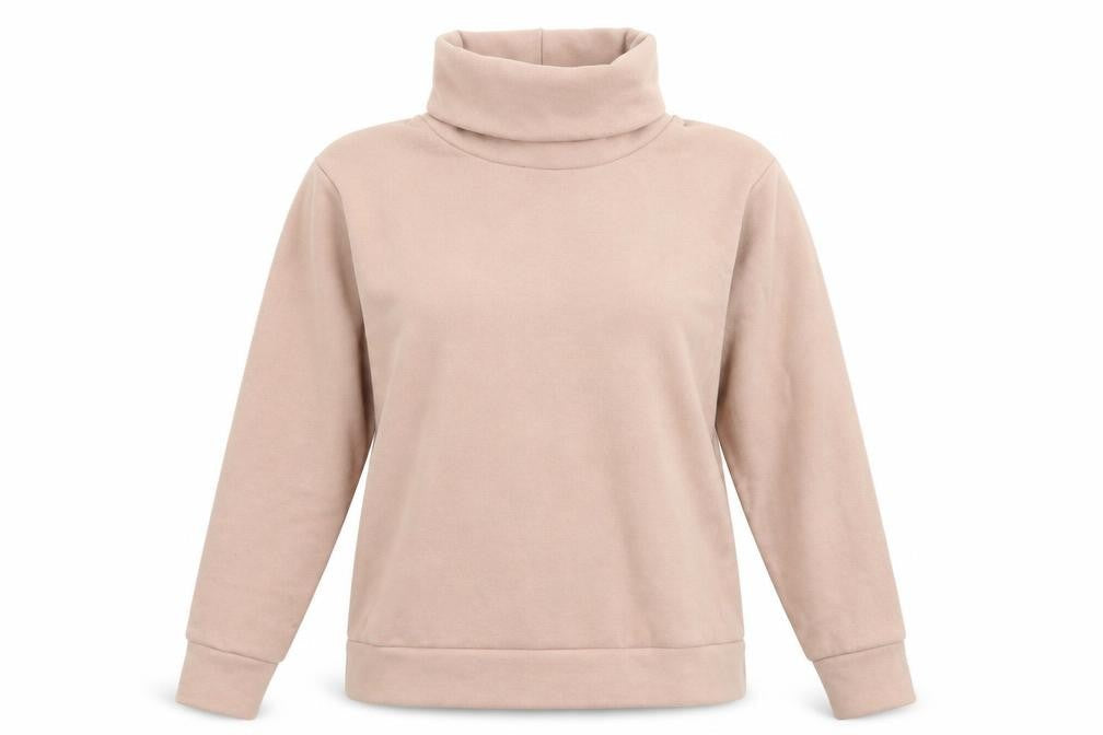 Peacocks Womens Beige  Polyester Pullover Sweatshirt Size M