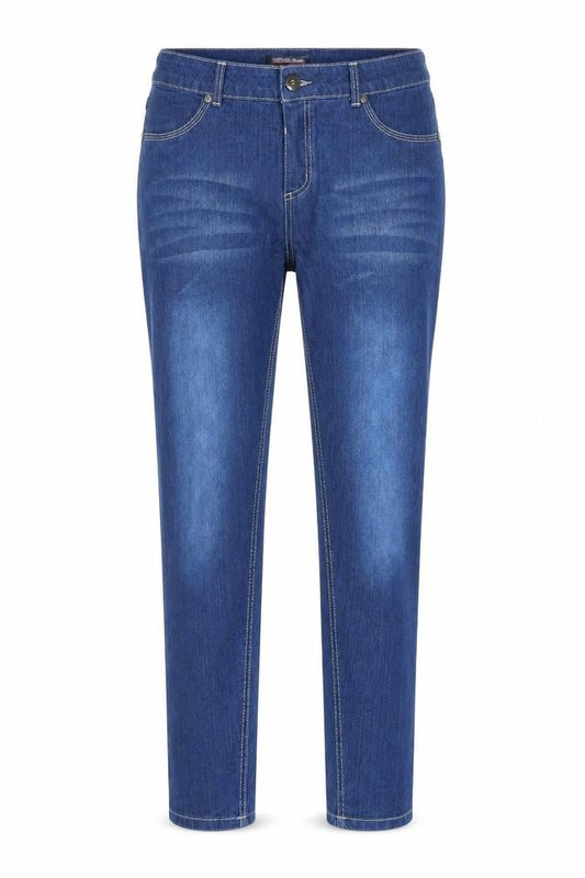 Secret Ruby Womens Blue  Cotton Straight Jeans Size 10 L32 in Regular  - Mid Blue