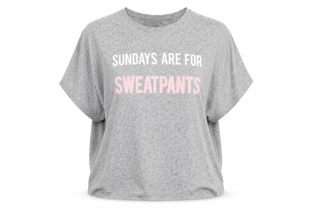New Look Maternity Womens Grey  Polyester Basic T-Shirt Size M Round Neck - Grey mix Sundays are for Sweatpants