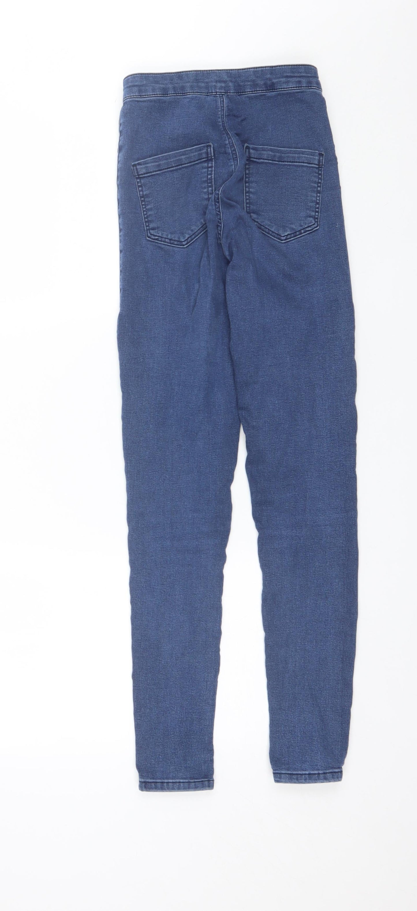 Topshop Womens Blue  Cotton Skinny Jeans Size 25 in L27 in Regular