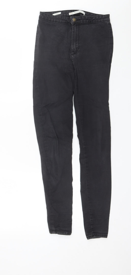 Berska Womens Black  Cotton Jegging Jeans Size 8 L28 in Regular