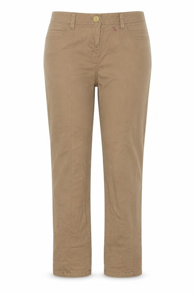 Internationale Womens Brown  Cotton Trousers  Size 12 L27 in Regular