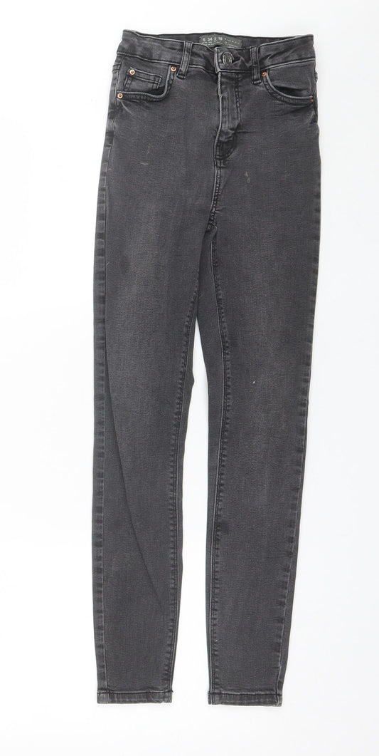 Denim Co Womens Black  Cotton Skinny Jeans Size 6 L26 in Regular