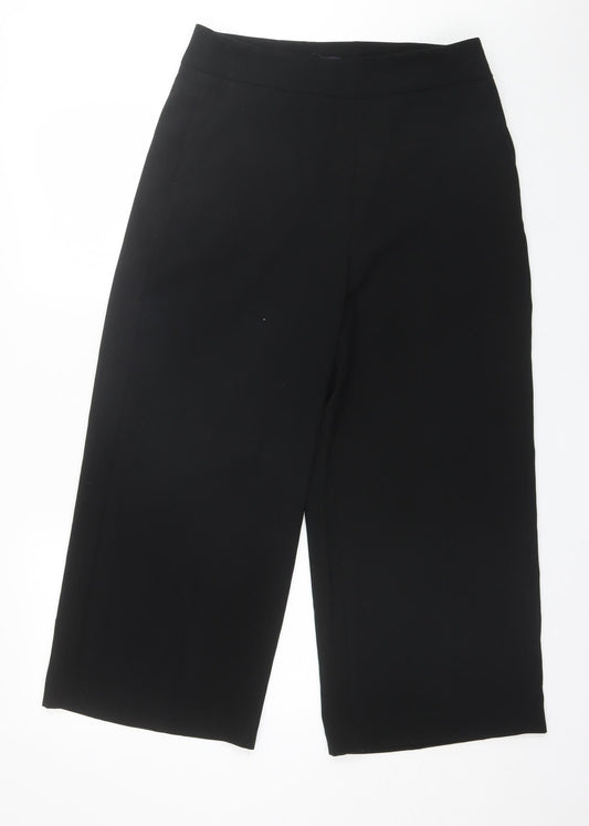 Marks and Spencer Womens Black  Polyester Dress Pants Trousers Size 14 L24 in Regular
