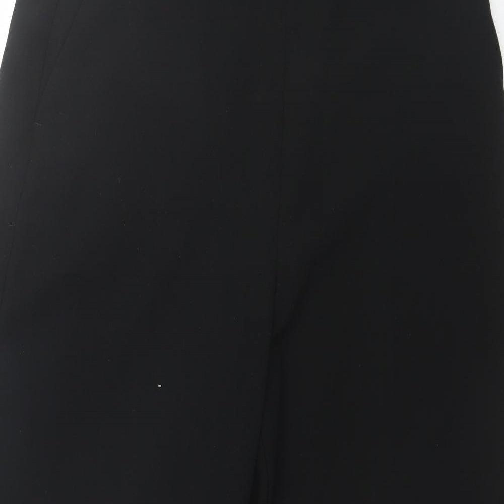 Marks and Spencer Womens Black  Polyester Dress Pants Trousers Size 14 L24 in Regular