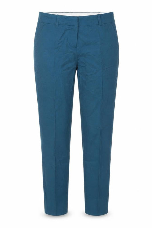 Warehouse Womens Blue  Cotton Blend Chino Trousers Size 8 L26 in Regular