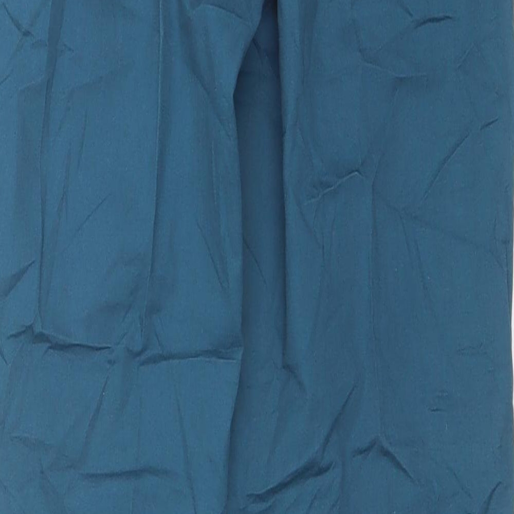 Warehouse Womens Blue  Cotton Blend Chino Trousers Size 8 L26 in Regular