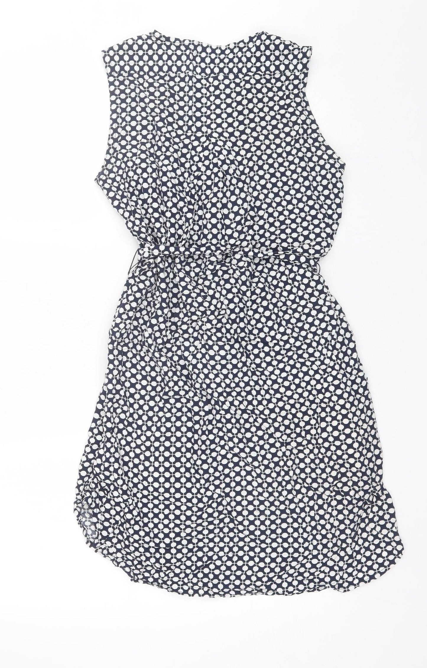 Gap Womens Blue Polka Dot Viscose Shift  Size XS  Round Neck