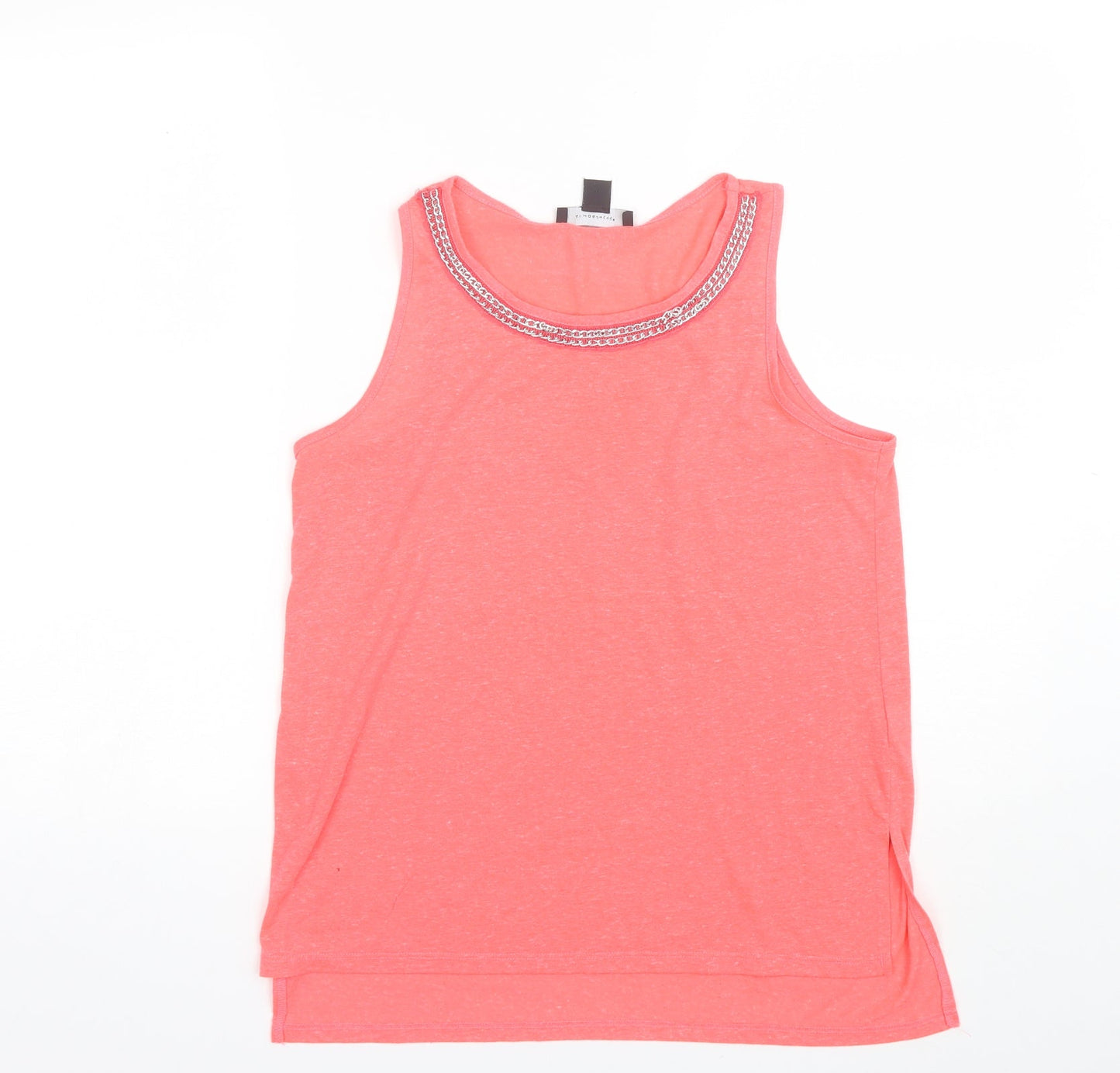 Atmosphere Womens Pink  Cotton Blend Basic Tank Size 8 Round Neck