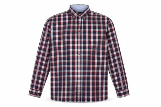 Carabou Mens Multicoloured Check Polyester  Button-Up Size XL Collared