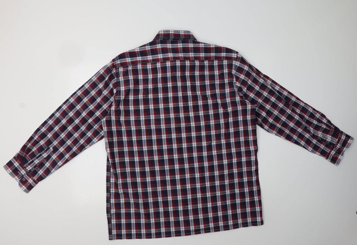Carabou Mens Multicoloured Check Polyester  Button-Up Size XL Collared