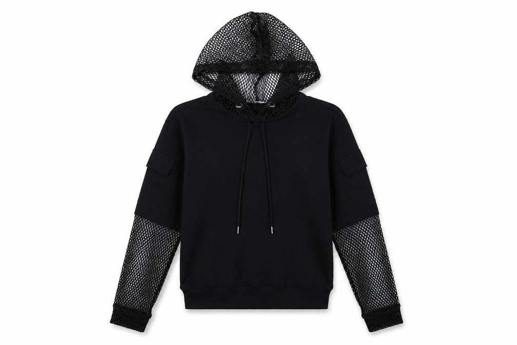 Select Womens Black  Cotton Pullover Hoodie Size XS