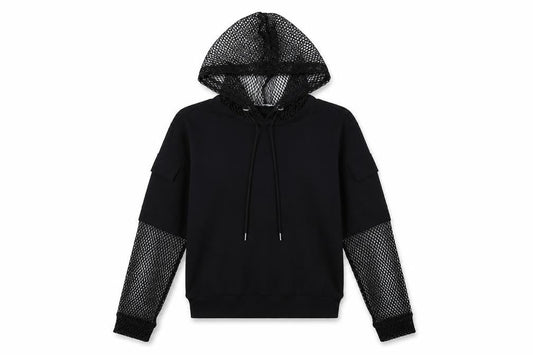 Select Womens Black  Cotton Pullover Hoodie Size XS
