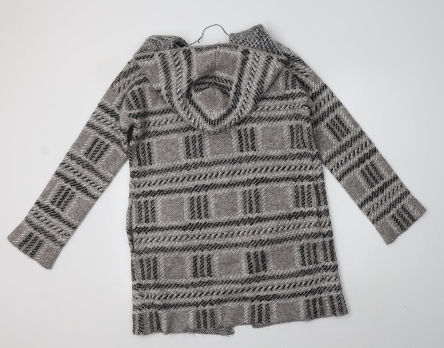 Primark Womens Grey Geometric  Jacket Coatigan Size XS