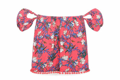Dorothy Perkins Womens Pink Floral Viscose Basic Blouse Size 12 Square Neck