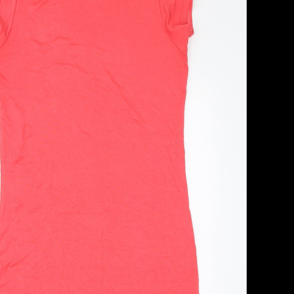 Select Womens Pink  Polyester Pencil Dress  Size 16  Round Neck