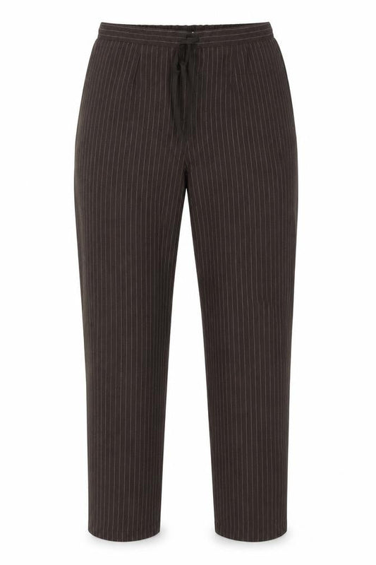Daxon Womens Brown Striped Polyester Dress Pants Trousers Size 10 L28 in Regular