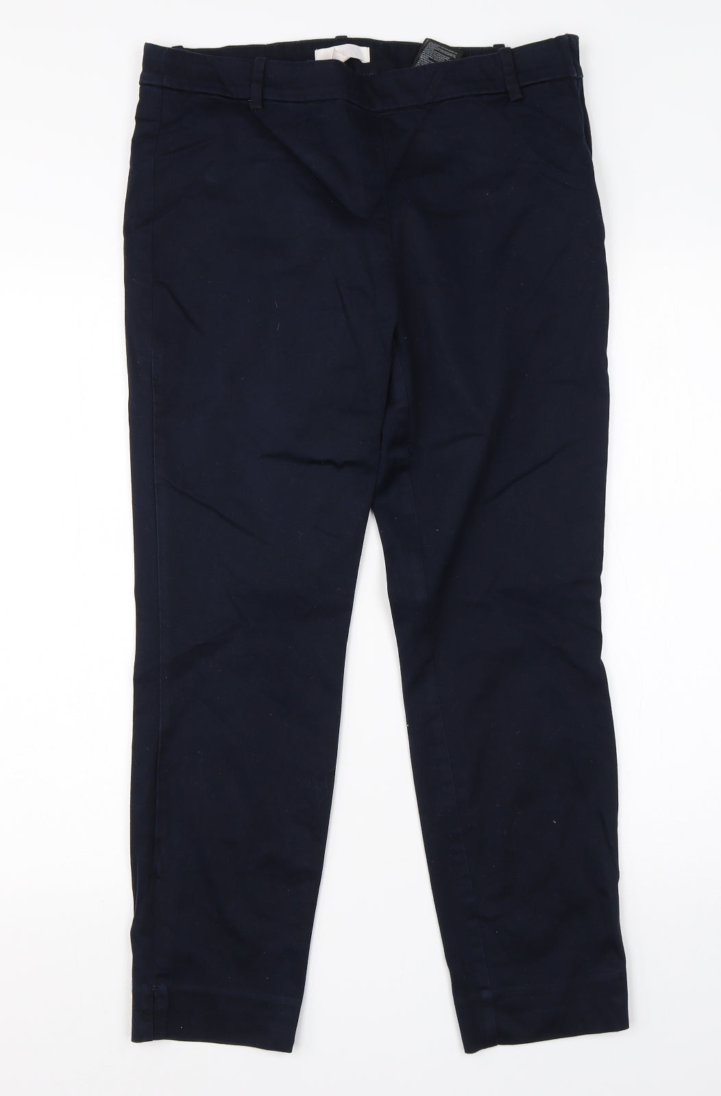 H&M Womens Blue  Cotton Dress Pants Trousers Size 16 L24 in Regular