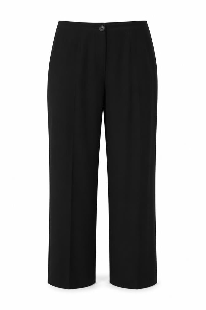 Marks & Spencer Womens Black  Viscose Dress Pants Trousers Size 12 L26 in Regular