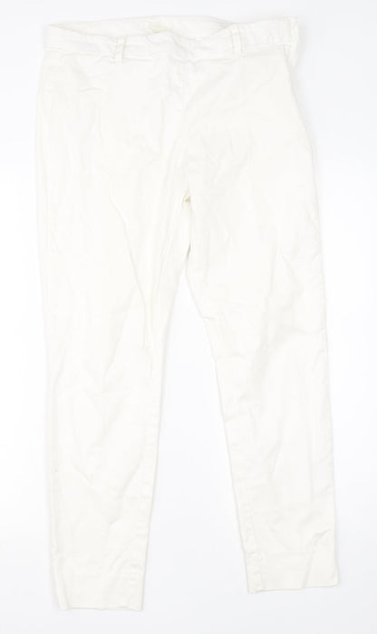 H&M Womens White  Cotton Jegging Jeans Size 12 L26 in Regular