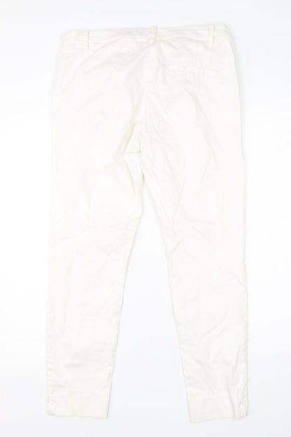 H&M Womens White  Cotton Jegging Jeans Size 12 L26 in Regular