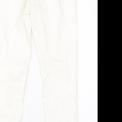 H&M Womens White  Cotton Jegging Jeans Size 12 L26 in Regular