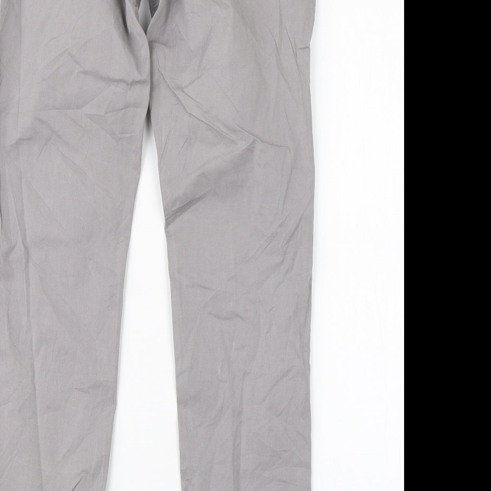 H&M Womens Ivory  Cotton Dress Pants Trousers Size 10 L30 in Regular