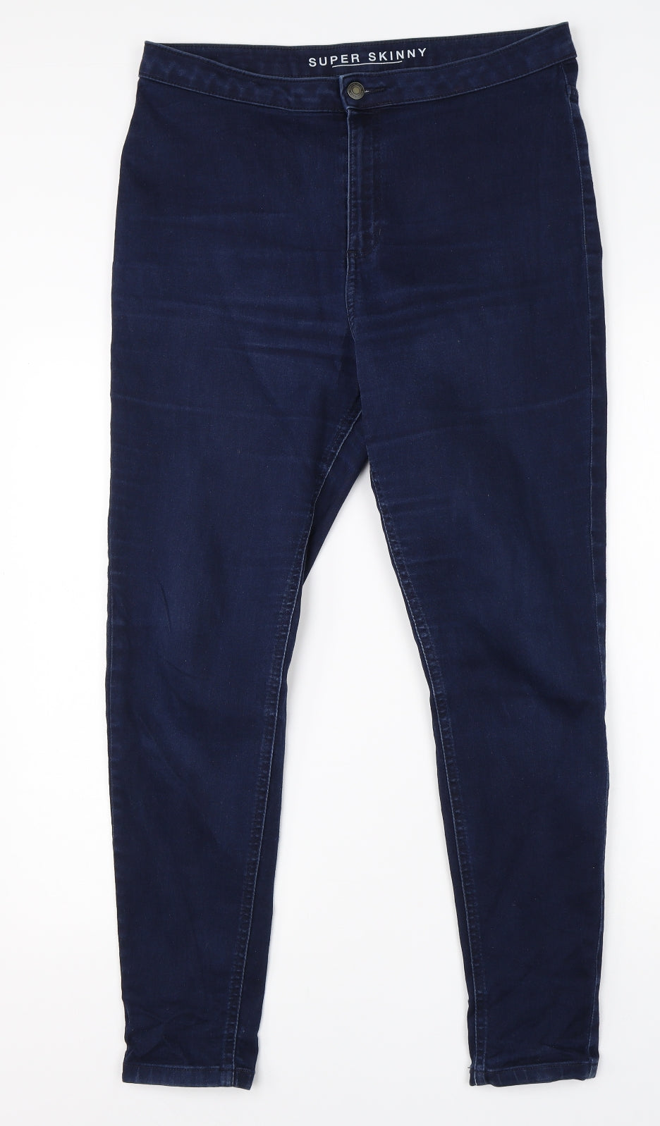Preworn Womens Blue  Cotton Jegging Jeans Size 34 in L25 in Regular