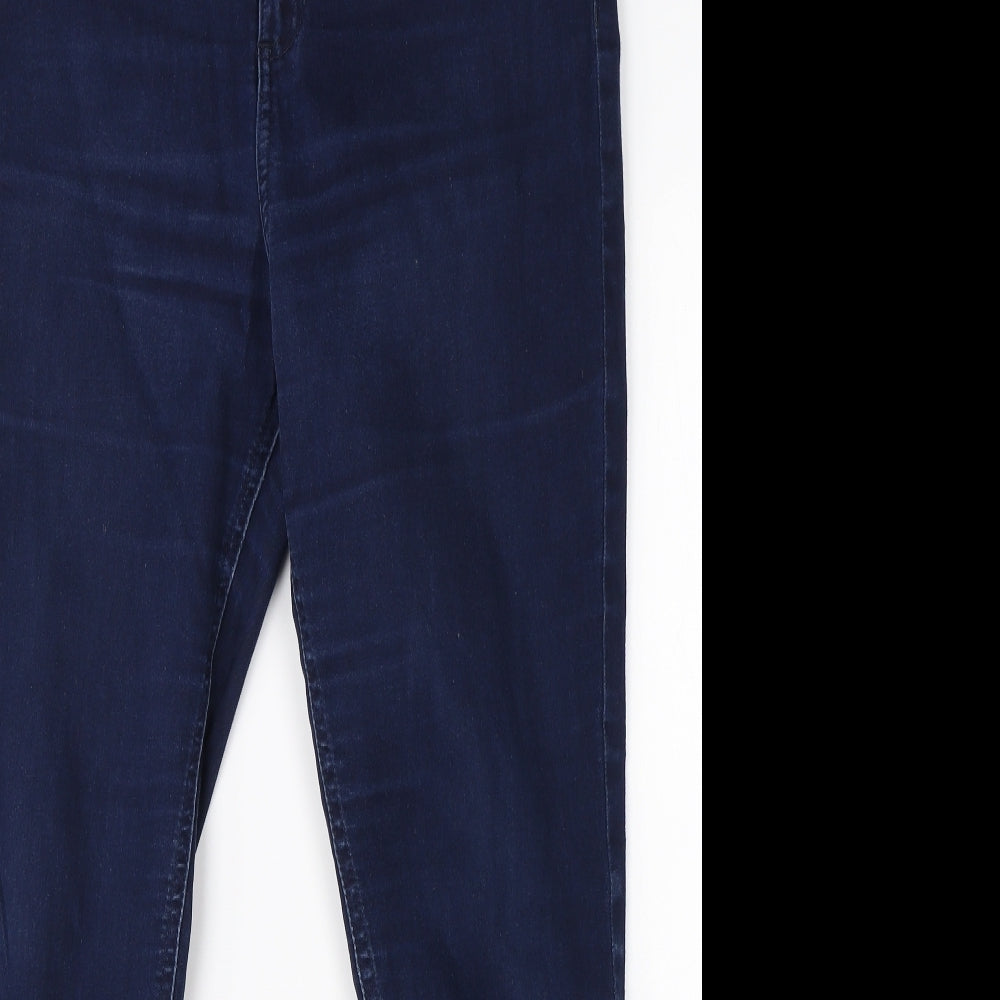 Preworn Womens Blue  Cotton Jegging Jeans Size 34 in L25 in Regular