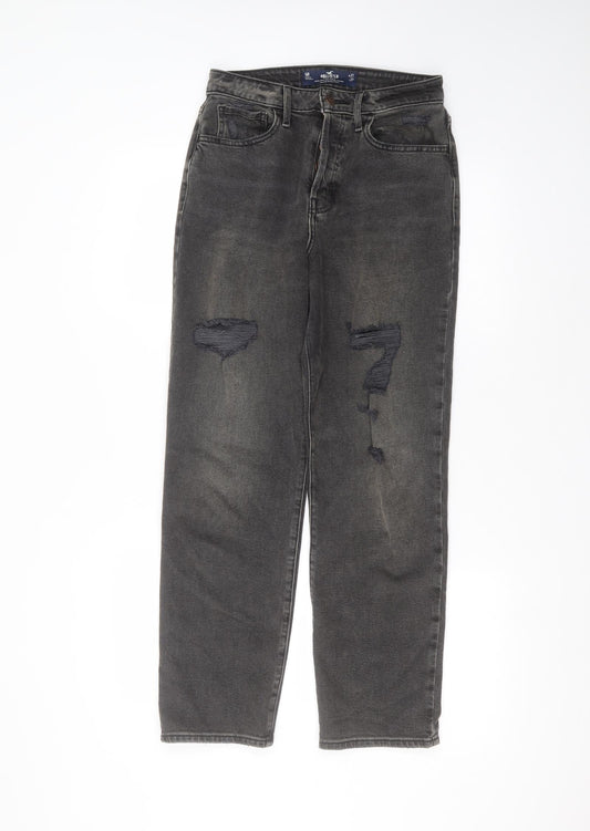 Hollister Mens Black  Cotton Straight Jeans Size 27 in L27 in Regular