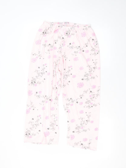 Bonmarché Womens Pink Polyester Trousers Size 12 L22 in Regular