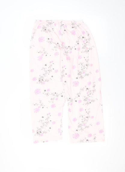 Bonmarché Womens Pink Polyester Trousers Size 12 L22 in Regular