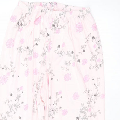 Bonmarché Womens Pink Polyester Trousers Size 12 L22 in Regular