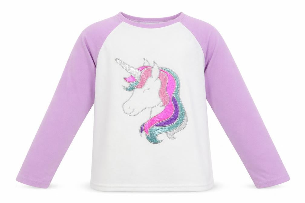 Primark Girls White Round Neck  Polyester Pullover Jumper Size 10-11 Years   - Unicorn