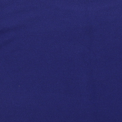 Bonmarché Womens Purple Round Neck Acrylic Pullover Jumper Size M