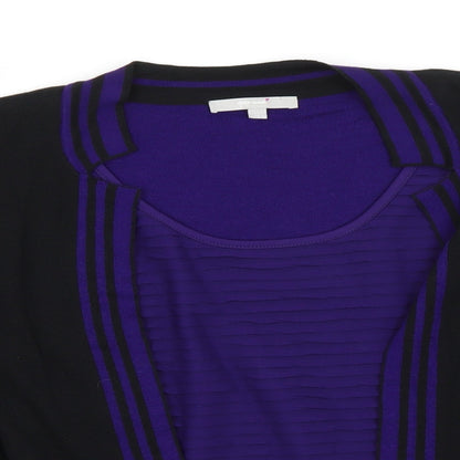 Per Una Womens Black Round Neck  Acrylic Pullover Jumper Size 16