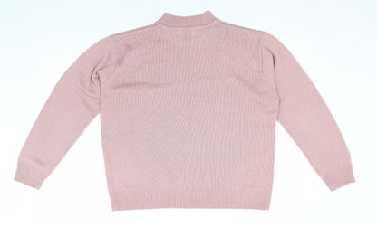 Damart Womens Grey High Neck  Acrylic Pullover Jumper Size 14