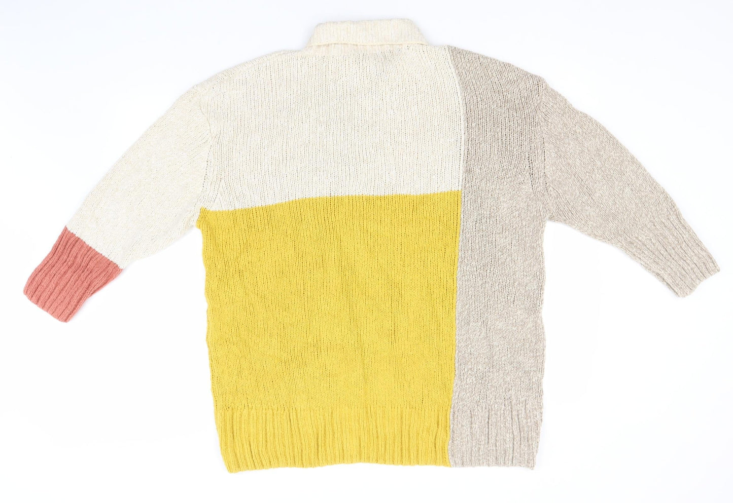 Marks and Spencer Womens Orange Roll Neck  Cotton Pullover Jumper Size M