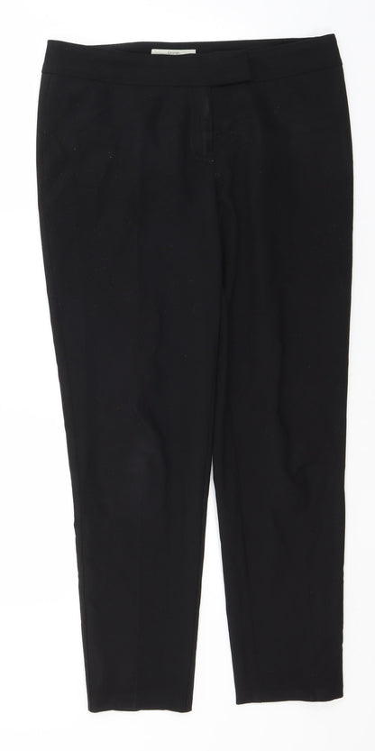 George Womens Black  Polyester Trousers  Size 12 L28 in Regular