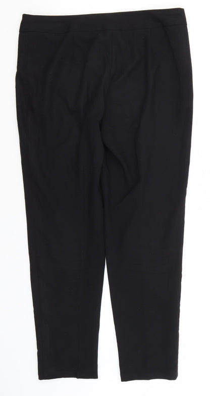 George Womens Black  Polyester Trousers  Size 12 L28 in Regular