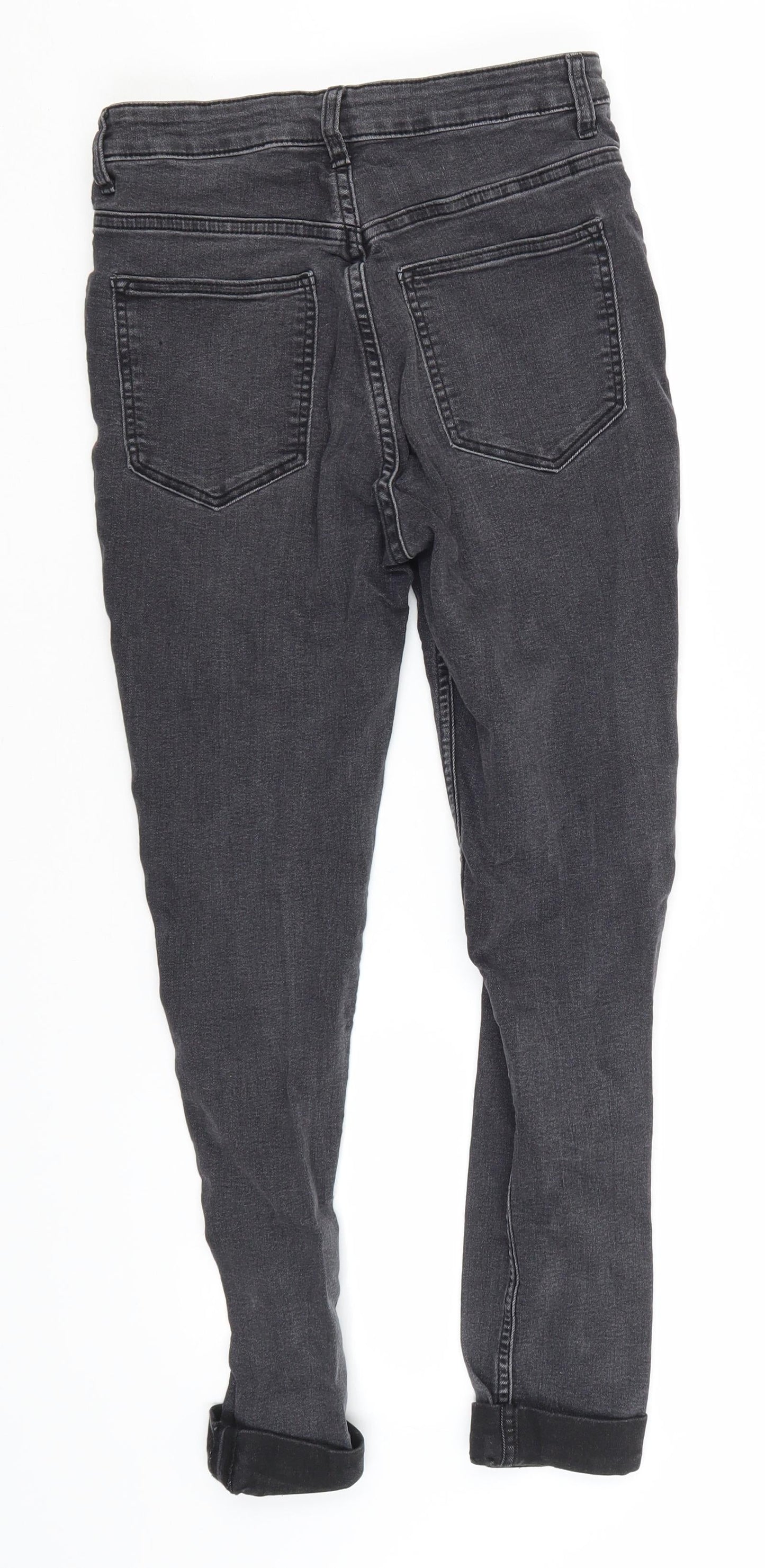 Divided Womens Grey  Cotton Skinny Jeans Size 10 L24 in Regular