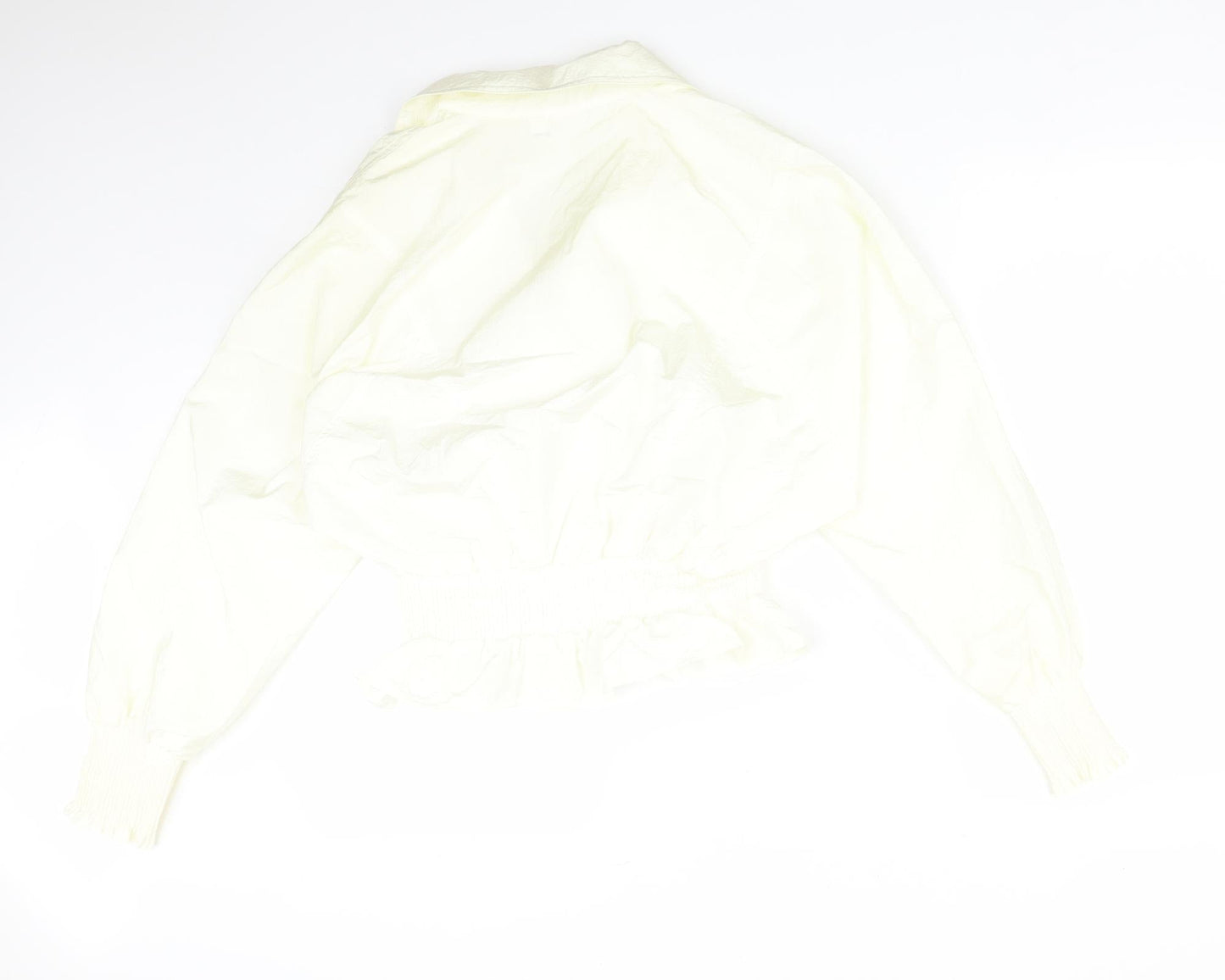 River Island Womens Yellow  Nylon Basic T-Shirt Size 12 V-Neck