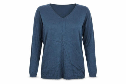 Atmosphere Womens Blue  Viscose Basic T-Shirt Size 10 V-Neck