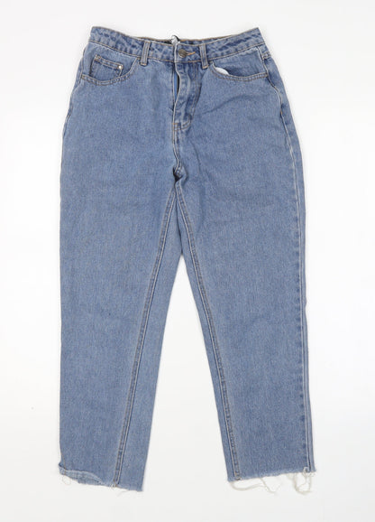 Missguided Womens Blue  Cotton Mom Jeans Size 6 L24 in Regular