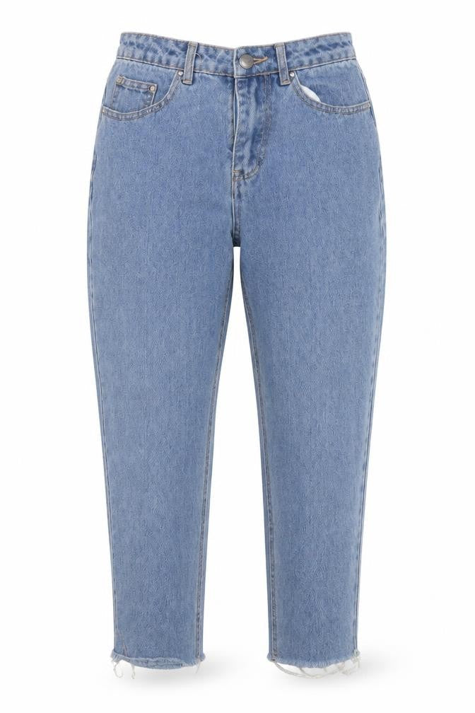 Missguided Womens Blue  Cotton Mom Jeans Size 6 L24 in Regular