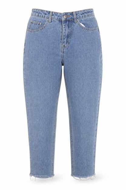 Missguided Womens Blue  Cotton Mom Jeans Size 6 L24 in Regular