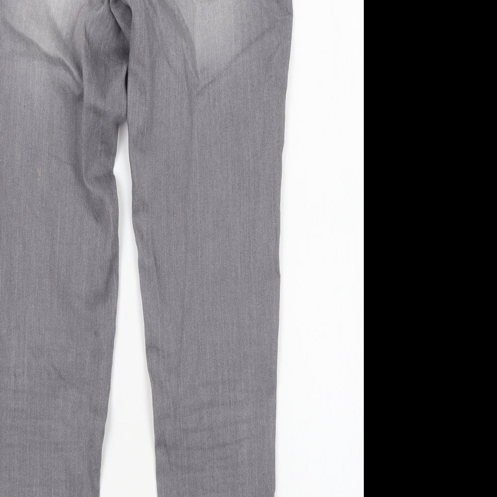 TU Womens Grey  Cotton Skinny Jeans Size 10 L29 in Regular
