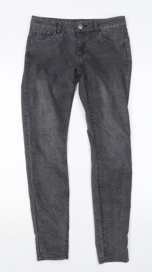 LOFT Womens Grey  Cotton Skinny Jeans Size 8 L28 in Regular