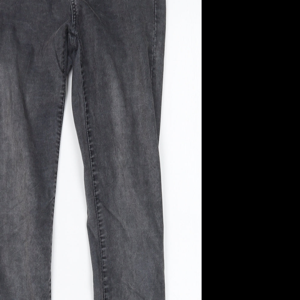 LOFT Womens Grey  Cotton Skinny Jeans Size 8 L28 in Regular